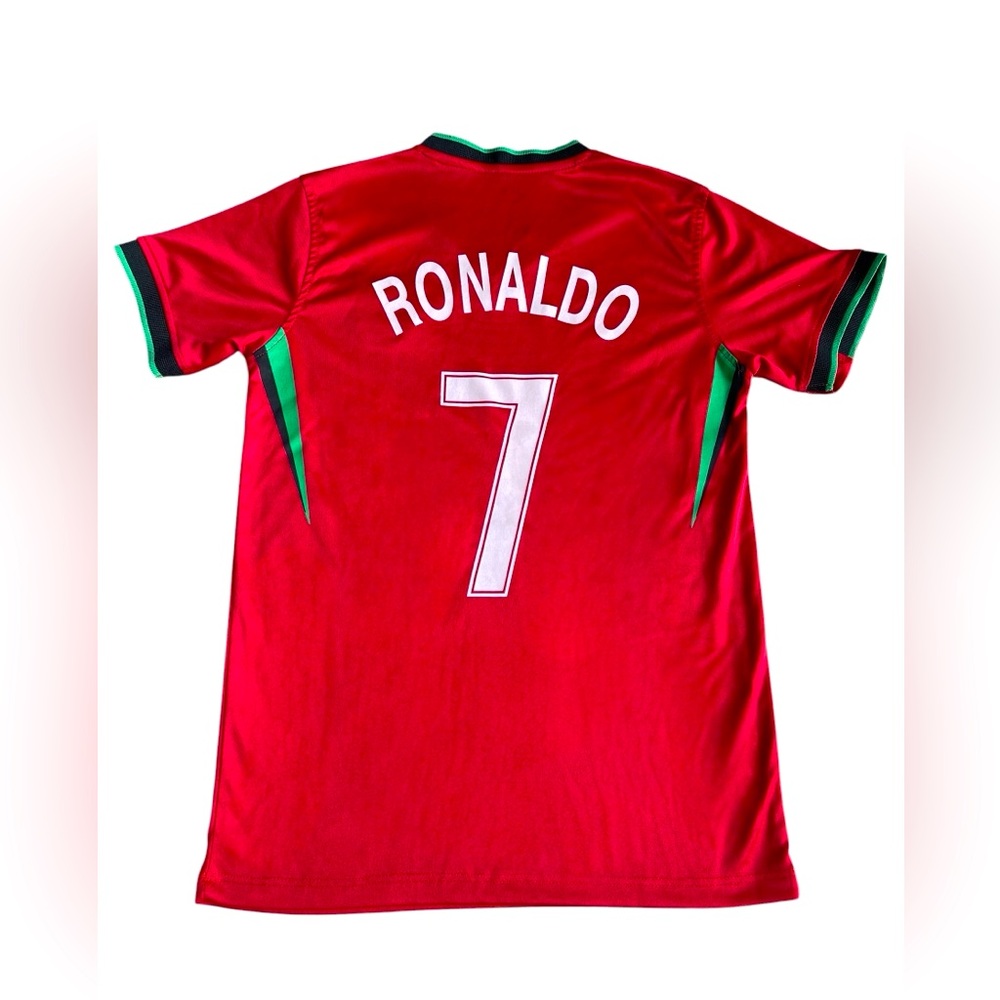 Cristiano Ronaldo Portugal #7 Youth Soccer Jersey Red Youth Size 10/11